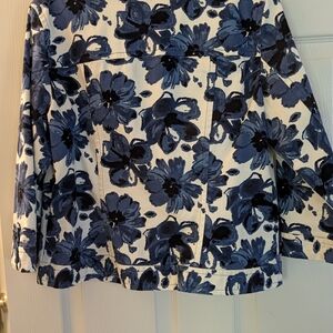 Coldwater Creek Blue Mini A-line Blazer Work